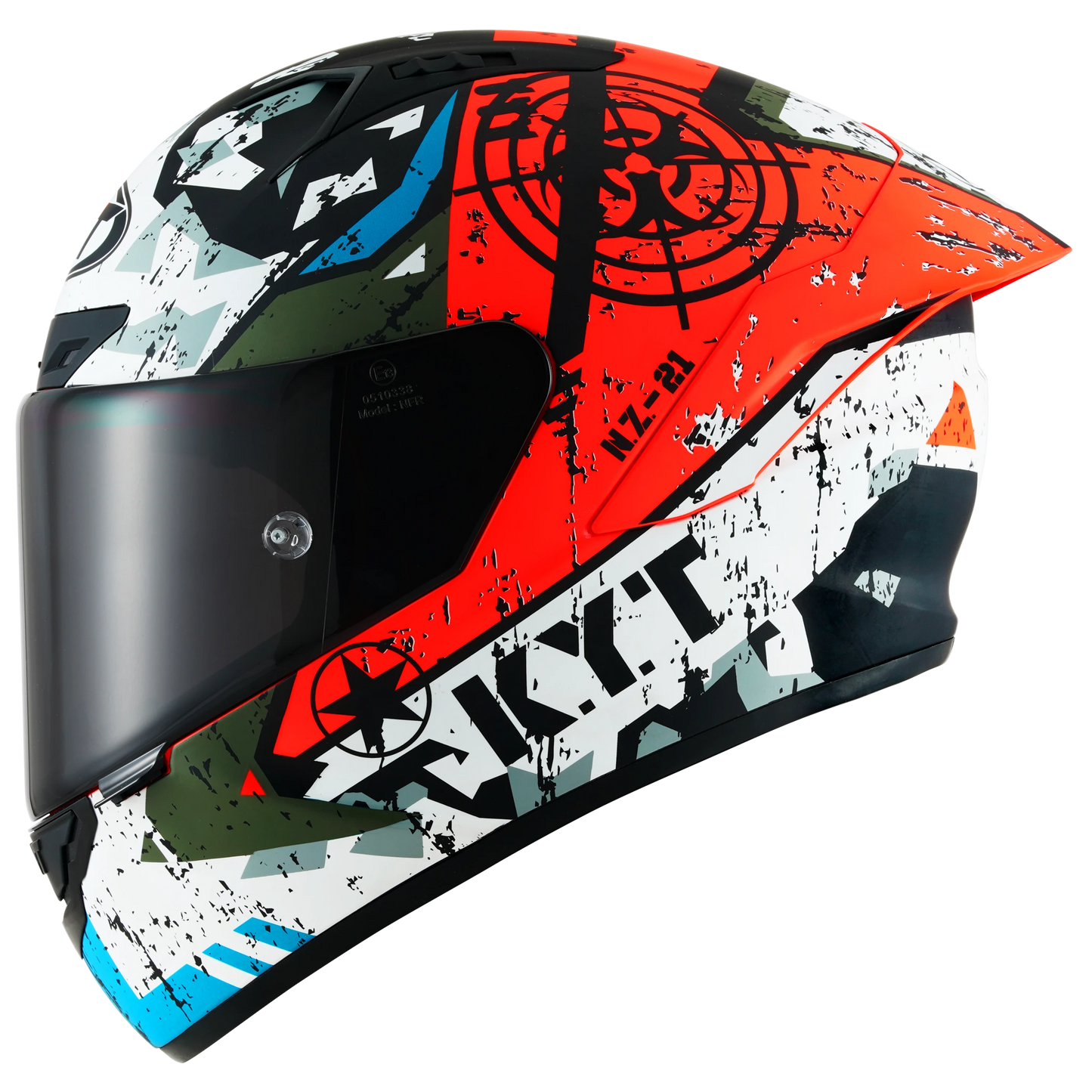KYT NZ-Race Blazing Matte Red Motorcycle Helmet