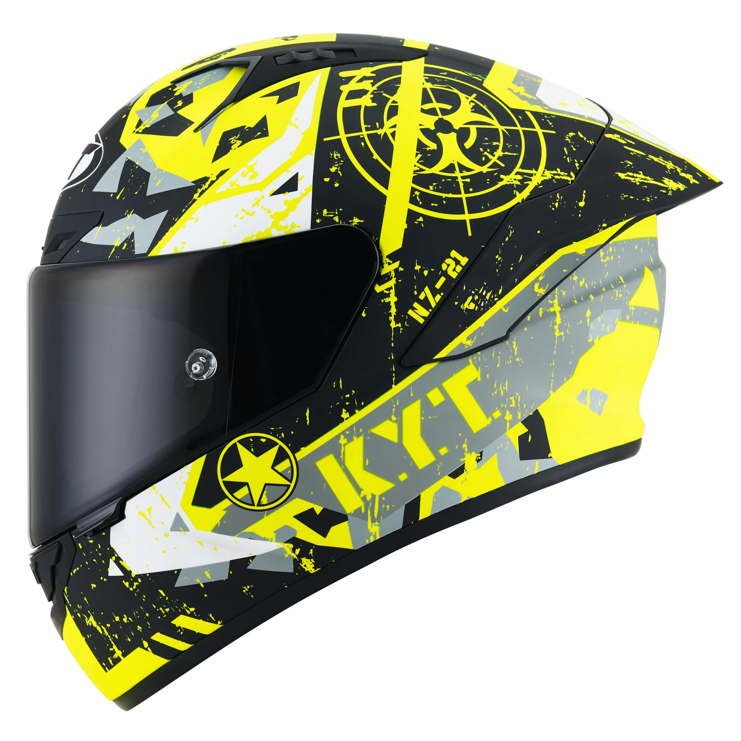 KYT NZ-Race Blazing Matte Yellow Motorcycle Helmet