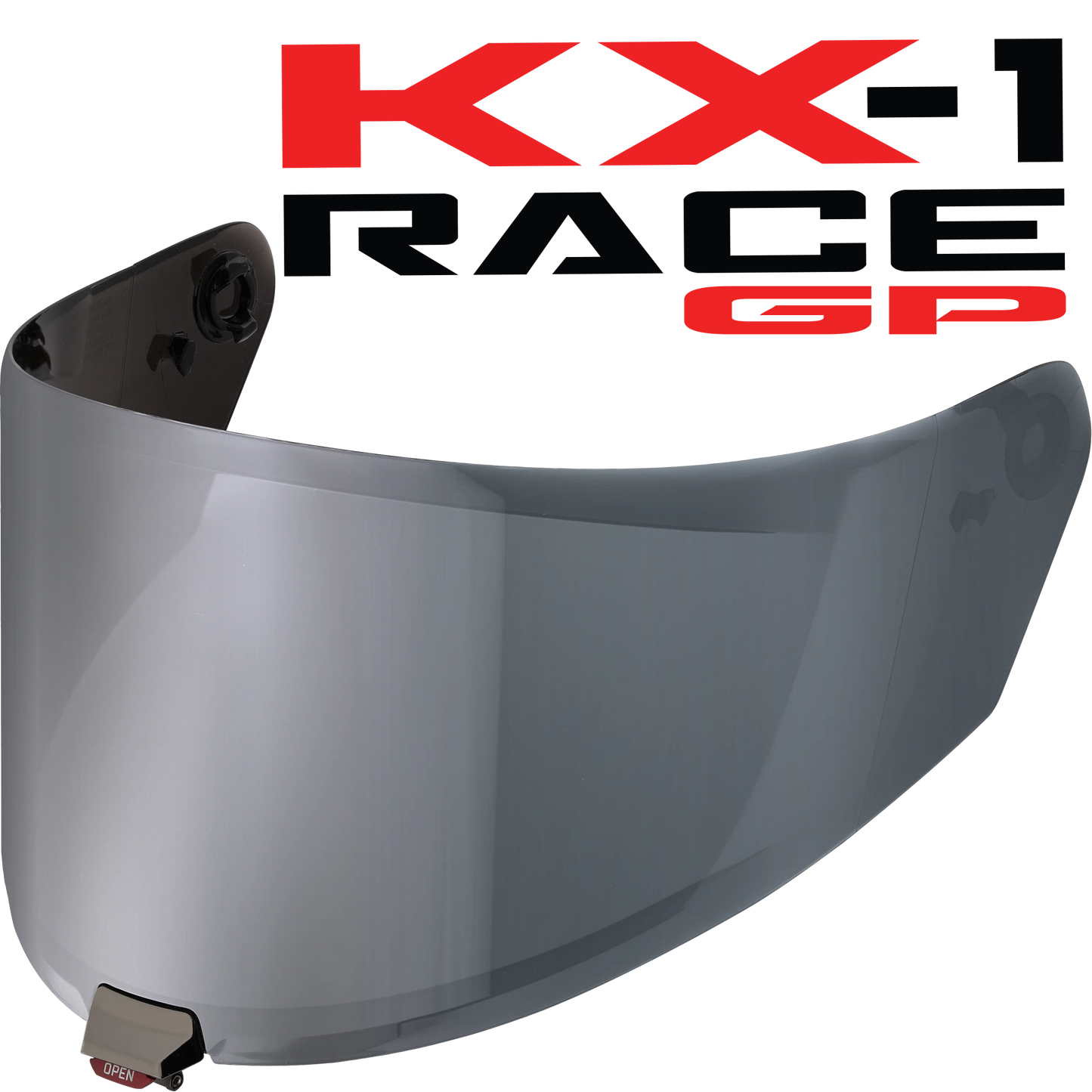 KYT KX-1 Race GP Mirror Chrome Visor