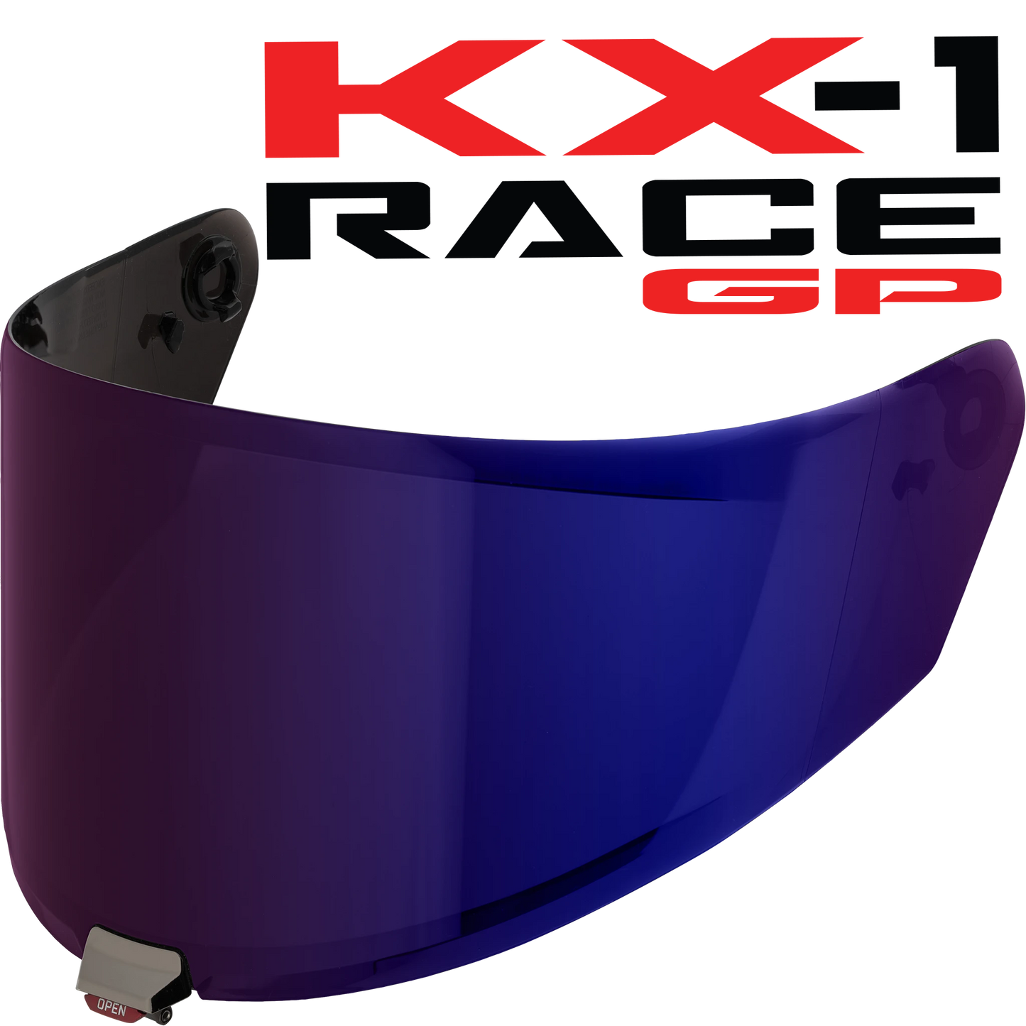 KYT KX-1 Race GP Iridium Blue Visor