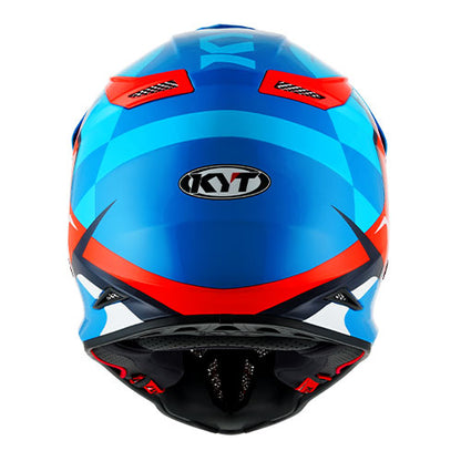 Skyhawk Glowing Blue Orange Fluorescent Helmet