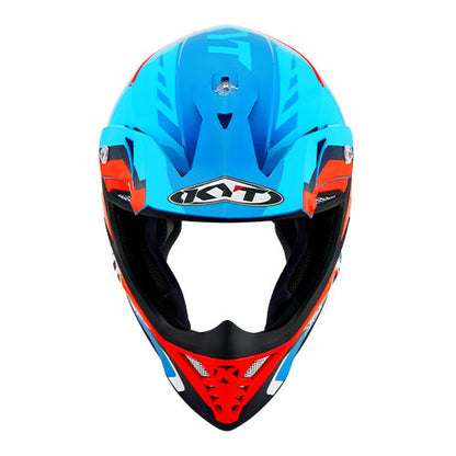 Skyhawk Glowing Blue Orange Fluorescent Helmet